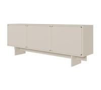 Selsey Wuwu Armoire TV Basse avec 3 Portes et Compartiments Push to Open 150 cm Gris Beige