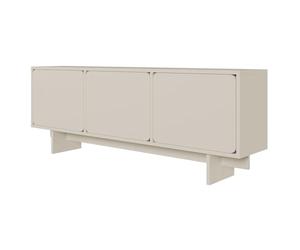 Selsey Wuwu Armoire TV Basse avec 3 Portes et Compartiments Push to Open 150 cm Gris Beige