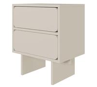 Selsey Wuwu Table de Chevet avec 2 tiroirs, Gris/Beige