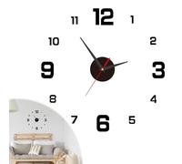 SELURK Horloge Murale DIY 40 cm Moderne, Horloge Digitale Silencieuse en 3D avec Stickers Miroir et EVA Auto-Adhésifs, Décoration Murale Moderne pour Salon, Chambre, Cuisine, Bureau