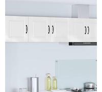 Selvicoly Armoire murale Porto - Blanc brillant - 80 cm x 31 cm x 40 cm - En bois - Design moderne - Meuble de rangement - Étagère de cuisine - Vitrine