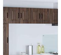 Selvicoly Kalmar Armoire de cuisine marron aspect chêne 60 x 31 x 40 cm avec 2 étagères, armoire à portes pour cuisines modernes, armoire polyvalente buffet chic, solution de rangement pratique