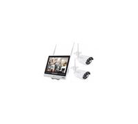 Semac kit 2x cameras pro vidéo surveillance full hd 1080p avec ecran 12" 30cm sans fil
