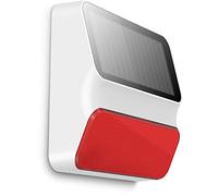 Semac - Sirène extérieure sans Fil Solaire 110dB, 433MHz, Batterie 2200MAh avec Panneau Solaire, Voyant LED, Contact Anti-Sabotage