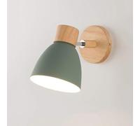 SEMANHUA Applique Murale Macaron Enfant Réglable Moderne Bleu Fer Bois avec Ventouse Douille E27 for Chambre Couloir Escalier Éclairage de Nuit(Grün)