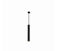 SEMANHUA Dimmable Tricolore LED Suspension Long Tube Lampe Suspendue Cuisine Lustre Plafonnier Bar Droplight Cylindre Spotlight Salon Lustres (Color : Black, Size : Height: 11.8" (30cm))