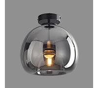 SEMANHUA Nordic Factory Plafonnier semi-encastré en forme de globe du milieu du siècle en verre ambre/gris fumé, mini plafonnier simple, for allée, porche, escalier, placard, cuisine (Color : Smoke G