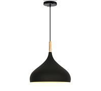 SEMANHUAOZ Lampes Suspendues À Base E27, Lampe Suspendue Moderne en Forme De Dôme en Bois, Abat-Jour en Métal Couleur Macaron, Luminaires À Suspension Réglables en Hauteur, for Îlot De Cuisine, Bar (