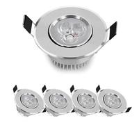 SEMANHUAOZ LED ultra fin encastrable for plafond | Mini-spots 3 W for salon | de rénovation à découpe 55 60 mm avec garniture déflectrice | 1 pièce, 5 pièces, 10(5pcs,Warm light)
