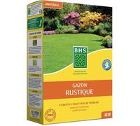 Semence de gazon - BHS - Gazon Rustique 1kg - Plus résistant et mieux protégé - Rapide et Durable - Tous Types de Terrain et Climats