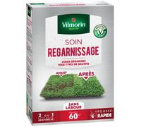 Semences de gazon VILMORIN - Soins regarnissage universel 2 en 1 boite de 1kg - Repousse très rapide