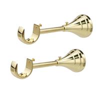 Semetall Lot de 2 supports de tringle à rideaux de 16 cm, support mural pour tringles de 2,5 cm, doré
