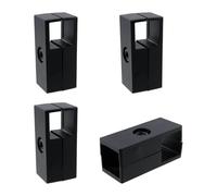 Semetall Lot de 4 connecteurs de tube carré de 2,5 cm, collier de serrage en T à 2 voies, alliage d'aluminium