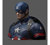 Semic Distribution- Buste Tirelire Captain America Deluxe-Marvel Avengers Endgame, 71430010303, Multicouleur