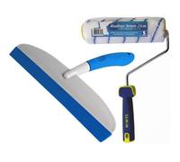 Semin A06723 Rouleau pour Application d'Enduit ou de Peinture, 23 cm et Semin A04903 Raclette à Lisser, 30 cm