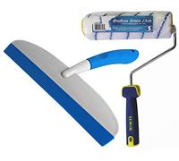 Semin A06723 Rouleau pour Application d'Enduit ou de Peinture, 23 cm et Semin A04903 Raclette à Lisser, 30 cm