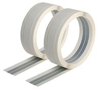 Semin Bande Armée Angle Placo 12,5 m - Renfort Angles Sortants Plaques de Plâtre - Papier & Acier - Finition Invisible - Bande à Joint Professionnelle - Lot de 2