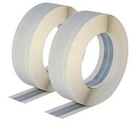Semin Bande Armée Angle Placo 30 m - Renfort Angles Sortants Plaques de Plâtre - Papier & Acier - Finition Invisible - Bande à Joint Professionnelle - Lot de 2