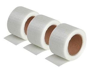Semin Bande Grillagée Auto-Adhésive 20 m x 50 mm - Fibre de Verre pour Joints de Plaques de Plâtre - Pose Rapide - Haute Résistance - Finition Invisible - Lot de 3
