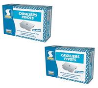 SEMIN Cavaliers Pivots - Bride de Fourrure pour Faux Plafond Plaques de Plâtre - 2 Boîtes de 100 Pièces - Acier Galvanisé Haute Résistance - Compatible Fourrures 45 & 47 - Fixation Tige Filetée