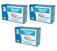 SEMIN Cavaliers Pivots - Bride de Fourrure pour Faux Plafond Plaques de Plâtre - 3 Boîtes de 100 Pièces - Acier Galvanisé Haute Résistance - Compatible Fourrures 45 & 47 - Fixation Tige Filetée