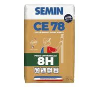 SEMIN CE 78 8H - Enduit pour Joints de Plaques de Plâtre BA13, Prise Universelle 8 Heures, Faible Retrait, Finition Soignée, Sac 25 kg