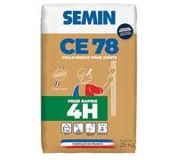 SEMIN CE 78 Rapide 4H - Enduit en Poudre pour Joints de Plaques de Plâtre - Temps de Prise 4 Heures - Finition dans la Journée - Intérieur - Sac 25 kg