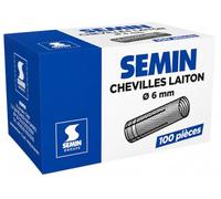 SEMIN Cheville Laiton 6 x 25 mm - Boîte de 100 Chevilles à Expansion pour Tige Filetée M6 - Fixation Légère et Moyenne dans Béton, Brique Pleine et Matériaux Pleins