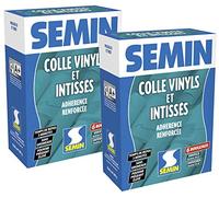 SEMIN Colle Papier Peint en Poudre 300 g - Pour Papiers Peints Vinyls & Intissés - Sans Grumeaux - Prête en 3 Min - Forte Adhérence - Fabriquée en France - Lot de 2 Boîtes