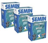 SEMIN Colle Papier Peint en Poudre 300 g - Pour Papiers Peints Vinyls & Intissés - Sans Grumeaux - Prête en 3 Min - Forte Adhérence - Fabriquée en France - Lot de 3 Boîtes