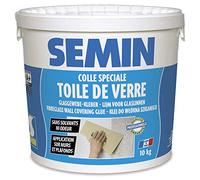 SEMIN Colle Toile de Verre 10 kg - Colle Prête à l’Emploi Sans Solvant et Sans Odeur - Forte Adhérence - Jusqu’à 50 m² - Murs, Plafonds et Pièces Humides - Fabrication Française