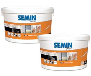 SEMIN Colle Tout Matériaux- 2 X 5 kg - Haute Adhérence Sans Solvant - Prête à l'Emploi - Intérieur/Extérieur - Polystyrène, Liège, Laine de Verre, Carrelage et Plaquettes de Parement
