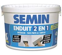 SEMIN Enduit 2 en 1 Multifonction 7kg - Joint & Lissage Plaque de Plâtre, Enduit Prêt à l’Emploi Intérieur, Collage & Finition Bande à Joint, Qualité Professionnelle, Fabriqué en France