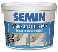 SEMIN Enduit de Finition Pièces Humides 5 kg - Enduit Allégé Hydro Prêt à l’Emploi - Haute Résistance à l’Humidité - Murs & Plafonds Salle de Bain Cuisine - Avant Peinture & Revêtement Mural