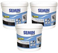 SEMIN Enduit de Lissage Extra Fin 3 X 1,5 kg - Type Gras Sans Solvants - Prêt à l’Emploi - Finition Ultra Lisse Avant Peinture - Intérieur/Extérieur - Qualité Professionnelle