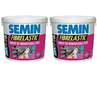 SEMIN Enduit de Rebouchage Élastique Fibrelastic- 2 X 1,5kg - Fissures Vivantes Mur & Plafond, Enduit Fibre de Verre Intérieur/Extérieur, Rebouchage Flexible Multi-Supports, Qualité Professionnelle