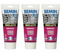 SEMIN Enduit de Rebouchage Élastique Fibrelastic 3 x 300 gr - Fissures Vivantes Mur & Plafond, Enduit Fibre de Verre Intérieur/Extérieur, Rebouchage Flexible Multi-Supports, Qualité Professionnelle