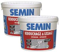 SEMIN Enduit de Rebouchage en Pâte 4 kg - Spécial Trous, Fissures & Trous de Vis - Intérieur/Extérieur - Prêt à l’Emploi - Excellente Finition - Haute Adhérence - Lot de 2
