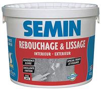 SEMIN Enduit de Rebouchage en Pâte 4 kg - Spécial Trous, Fissures & Trous de Vis - Intérieur/Extérieur - Prêt à l’Emploi - Excellente Finition - Haute Adhérence