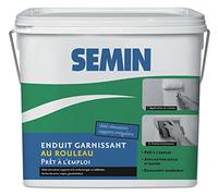 SEMIN Enduit Garnissant au Rouleau 10 kg - Rénovation Murs Très Abîmés - Tous Supports Intérieur - Prêt à l’Emploi - Finition Lisse Blanche - Idéal Crépi & Toile de Verre