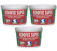 Semin KEDOFIX SUPER Colle Carrelage Murale- 3 X 5 kg - Prête à l’Emploi Sans Ciment - Intérieur & Extérieur Protégé - Haute Résistance à l’Eau - Spécial Pièces Humides - Faïence, Pierre, Pâte de Verre