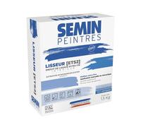 Semin Lisseur, Enduit de Lissage Extra Fin en Poudre pour Finition des Murs, Intérieur, Boite de 1,5 kg