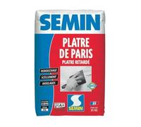 Semin Plâtre de Paris - Moulages, Scellements et Rebouchage - Intérieur - Poudre - Sac de 25 kg