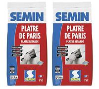 Semin Plâtre de Paris - Moulages, Scellements et Rebouchage - Intérieur - Poudre - Sac de 5 kg (Lot de 2)