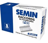 SEMIN Raccord de Fourrure RAC 45 - Boîte de 50 Pièces - Acier Galvanisé - Compatible Fourrures 45 et 47 mm - Jonction Profilés pour Plafond Plaque de Plâtre - Pose Rapide