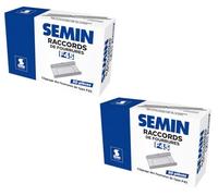 SEMIN Raccord de Fourrure RAC 45 - Boîte de 50 Pièces - Acier Galvanisé - Compatible Fourrures 45 et 47 mm - Jonction Profilés pour Plafond Plaque de Plâtre - Pose Rapide (Lot de 2)