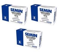 SEMIN Raccord de Fourrure RAC 47 - Boîte de 50 Pièces - Acier Galvanisé - Compatible Fourrures 45 et 47 mm - Jonction Profilés pour Plafond Plaque de Plâtre - Pose Rapide (lot de 3)
