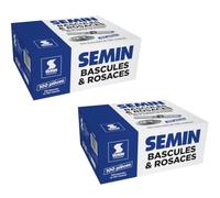 SEMIN Rosace et Bascule Plafond Suspendu - Boîte de 100 Pièces - Accessoire de Fixation pour Plaque de Plâtre - Pose Rapide sur Tige Filetée M6 - Montage Ossature Fourrure (Lot de 2)