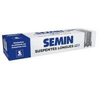 SEMIN Suspentes Longues F45 240 mm - Boîte de 50 - Acier Galvanisé Haute Résistance - Fixation Plafond Suspendu & Faux Plafond - Compatible Fourrures F45/F47 - Pose Rapide