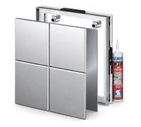 SEMIN Trappe de Visite à Carreler 300 x 300 mm + Colle Tous Matériaux Incluse - Trappe d’Inspection Invisible pour Salle de Bain, Douche et Baignoire - Fermeture Magnétique - Acier Galvanisé